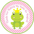 Frog prince princess birthday party stickers