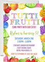 Fruit birthday party invitations