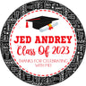 Red Graduation Party Stickers