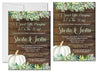 Gender Neutral Eucalyptus Fall Pumpkin Fall Baby Shower Invitations