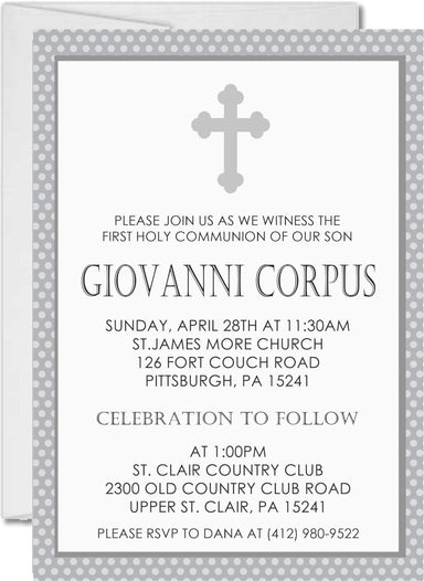 Gender Neutral First Communion Invitations