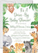 Gender Neutral Safari Animals Drive By Baby Shower Invitations