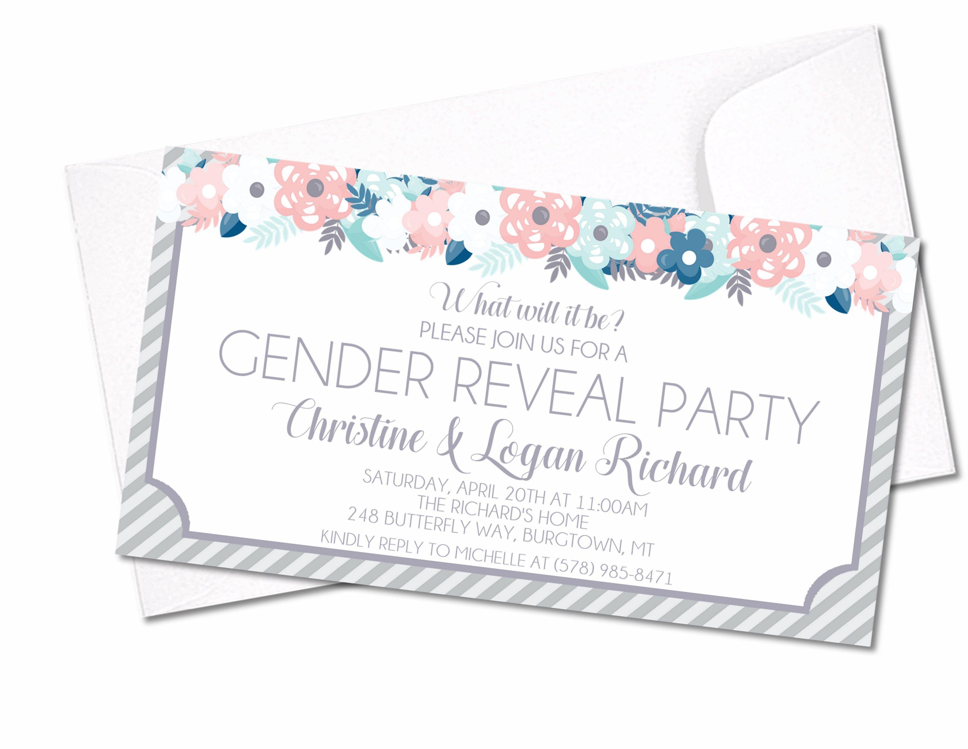 Gender Reveal Party Invitations