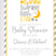 Gender neutral twinkle little star baby shower invitation card