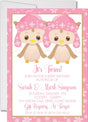 Girl Twins Winter Snowflake Baby Shower Invitations