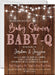 Girls Backyard Baby Q Baby Shower Invitations