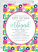 Girls Bright Floral Baby Shower Invitations