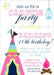 Girls Camping Birthday Party Invitations