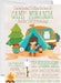 Girls Camping Birthday Party Invitations