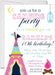 Girls Camping Birthday Party Invitations