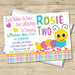 Girls Caterpillar Birthday Party Invitations