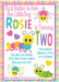 Girls Caterpillar Bug Birthday Party Invitations