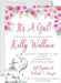 Girls Elephant Baby Shower Invitations