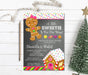 Girls Gingerbread Christmas Baby Shower Invitations