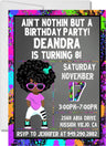 Girls Hip Hop Birthday Party Invitations