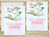 Girls Koala 1st Birthday Party Invitations