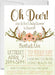 Girls Oh, Deer Baby Shower Invitations