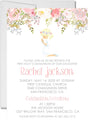 Girls Pink Floral First Communion Invitations