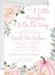 Girls Pink Pumpkin Fall Baby Shower Invitations