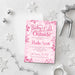 Girls Pink Winter Snowflake Baby Shower Invitations