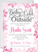 Girls Pink Winter Snowflake Baby Shower Invitations