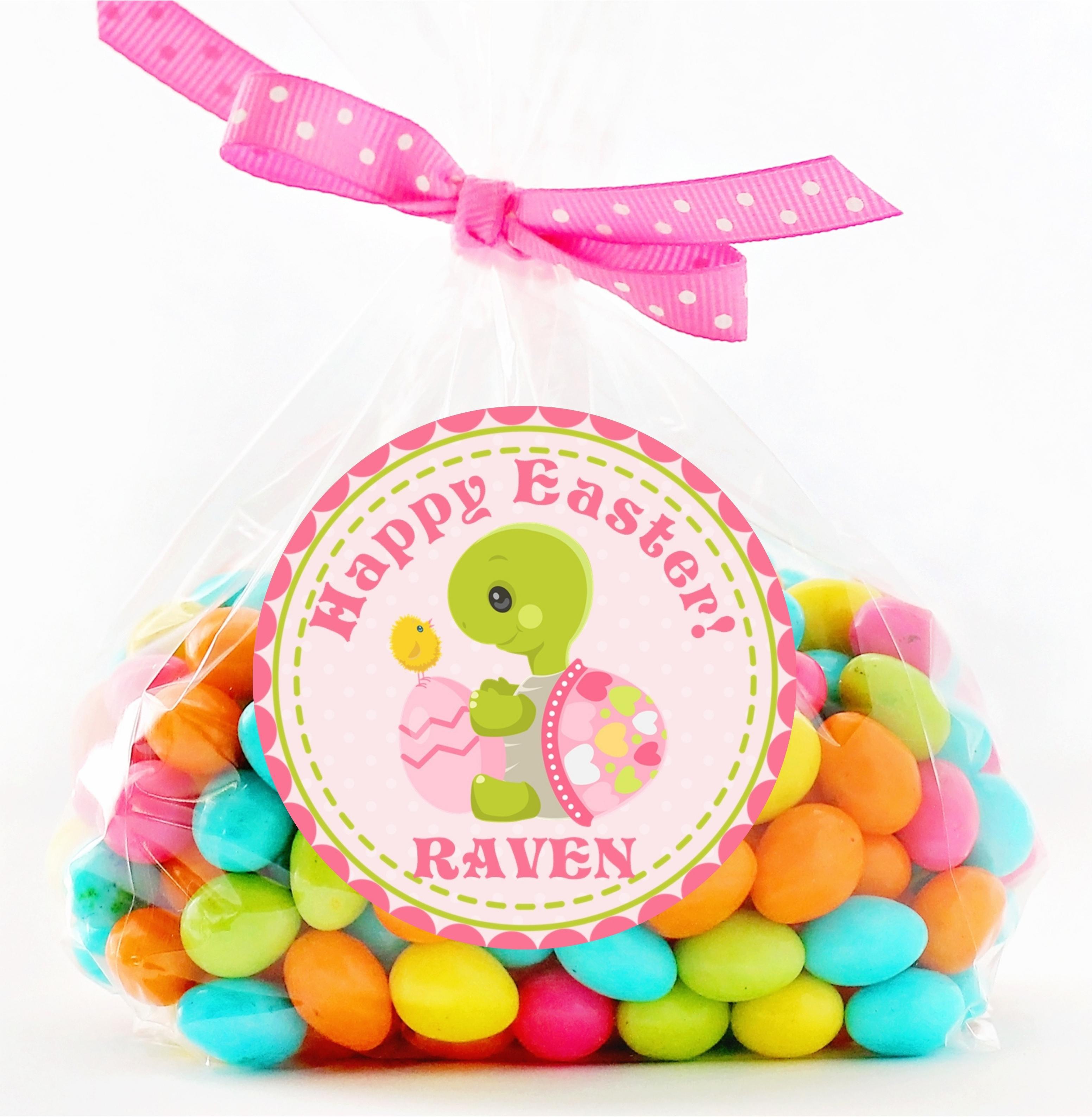 Girls Pink and Green Easter Stickers