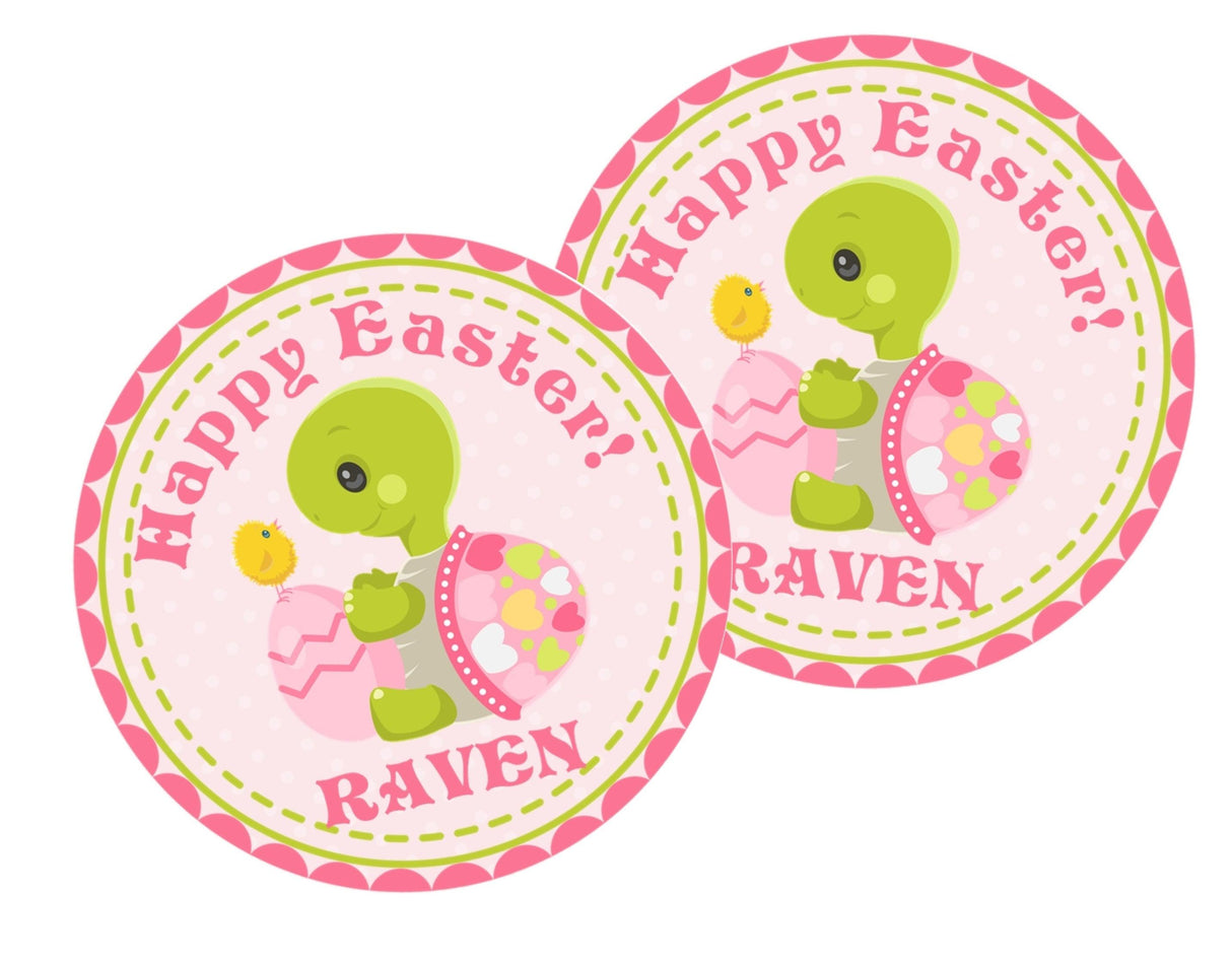 Girls Pink and Green Easter Stickers