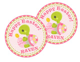 Girls Pink and Green Easter Stickers
