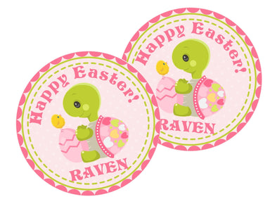 Girls Pink and Green Easter Stickers