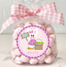 Girls Pink and Purple Easter Bunny Stickers