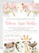 Girls Safari Animals Baby Shower Invitations