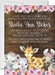 Girls Safari Animals Baby Shower Invitations