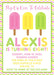 Girls Summer Popsicle Birthday Party Invitations