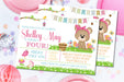 Girls Teddy Bear Birthday Party Invitations