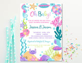 Girls Under The Sea Baby Shower Invitations