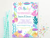 Girls Under The Sea Baby Shower Invitations