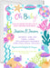 Girls Under The Sea Baby Shower Invitations