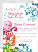 Girls Under The Sea Baby Shower Invitations