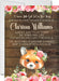 Girls Woodland Fox Baby Shower Invitations