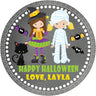Girls halloween trick or treat stickers