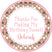 Girls pink brown ice cream party stickers