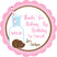 Girls pink milk cookies birthday sticker labels