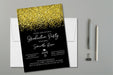 Gold And Black Graduation Party Invitations