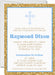 Gold And Blue First Communion Invitations