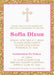 Gold And Bright Pink First Communion Invitations