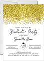 Gold Graduation Party Invitations