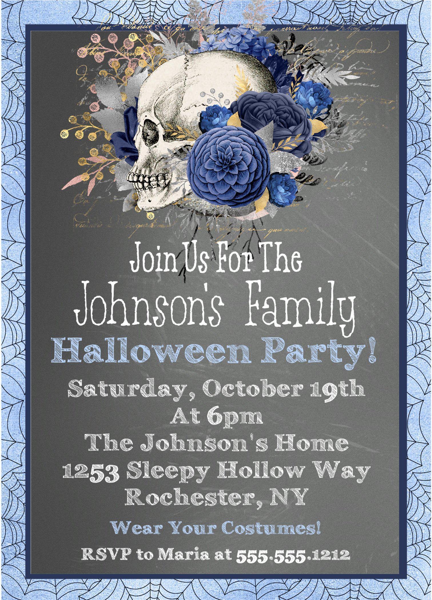 Gothic Halloween Party Invitations