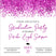 Graduation party invitation with bright pink border and event details.