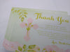 Green And Pink First Communion Thank You Cards