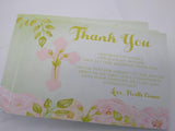 Green And Pink First Communion Thank You Cards